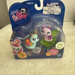 NEW Littlest Pet Shop 1528 Purple Pink Snail 1529 Teal Aqua Snail NIB